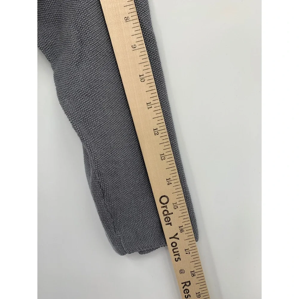 Eileen Fisher Sweater Womens 1X Gray Linen Blend Knit Long Sleeve Pullover
